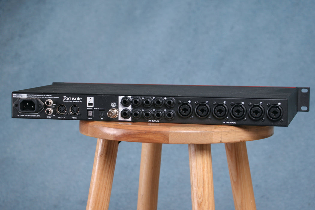 Focusrite Clarett 8Pre Rackmount Thunderbolt Interface - Preowned