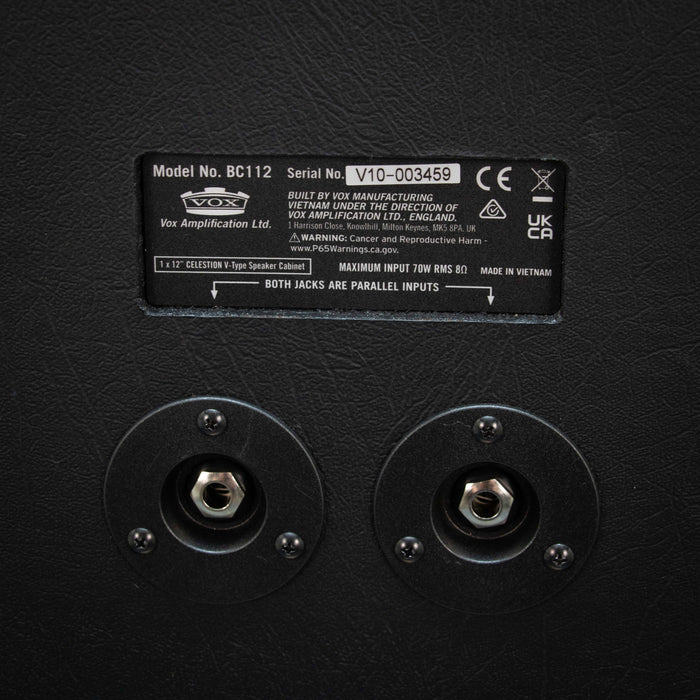 Vox BC112 Black Cab Guitar Speaker Cabinet - Preowned