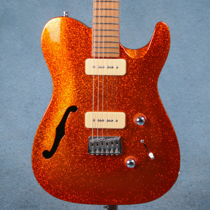 Chapman ML3 Pro Traditional Semi-Hollow Electric Guitar w/Bag - Burnt Orange Sparkle - Preowned