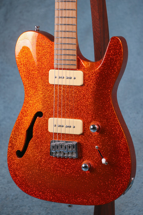 Chapman ML3 Pro Traditional Semi-Hollow Electric Guitar w/Bag - Burnt Orange Sparkle - Preowned