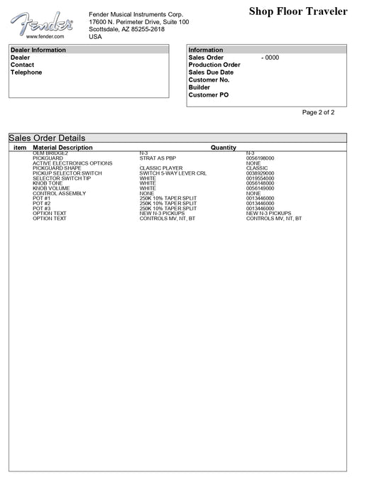 Fender Custom Shop 2010 Stratocaster Pro NOS w/Case - Candy Apple Red - Preowned