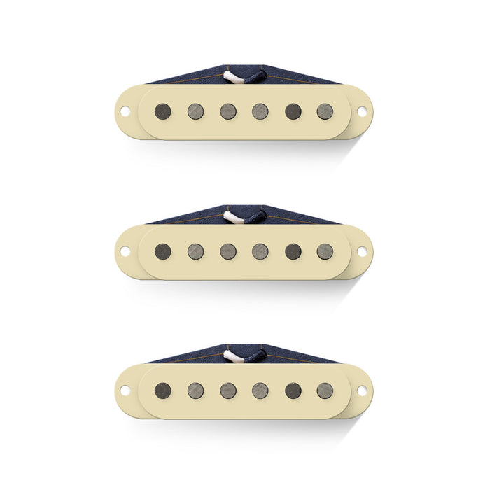 Bare Knuckle Apache Single Coil Pickup Set - Cream - RW/RP Middle Pickup / Flat