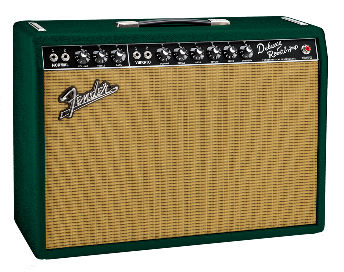 Fender FSR 65 Deluxe Reverb Combo Guitar Amplifier - British Racing Green/Wheat