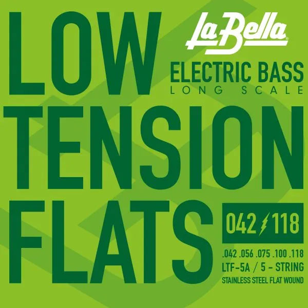 La Bella LTF-5A Low Tension Flexible Flats 5-ST 43-118 Bass String Set