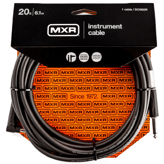 MXR DCIS20R 20 Ft Instrument Cable - Straight to Angle