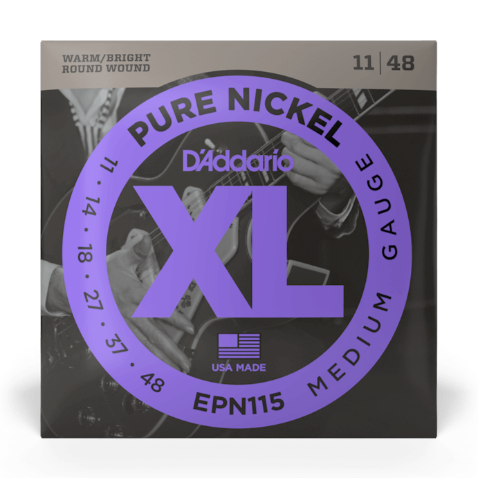 DAddario EPN115 11-48 Round Wound Nickel Blues-Jazz Electric Guitar String Set