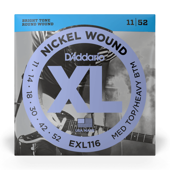 DAddario EXL116 11-52 Medium Top / Heavy Bottom Electric Guitar String Set