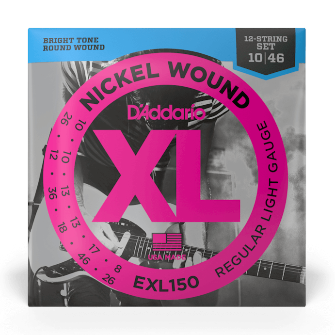 DAddario EXL150 10-46 Light Electric Guitar 12 String String Set