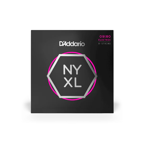 DAddario NYXL0980 09-80 NYXL Super Light Electric Guitar 8 String Set