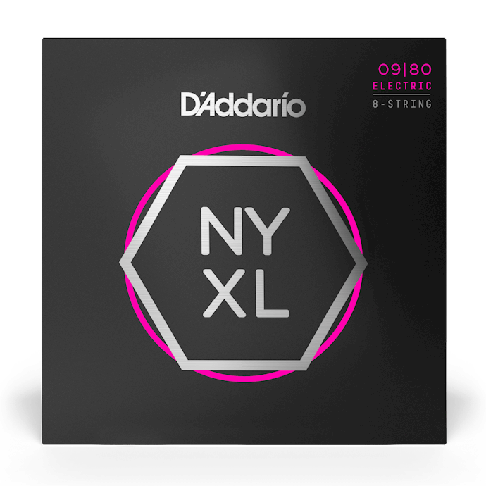 DAddario NYXL0980 09-80 NYXL Super Light Electric Guitar 8 String Set