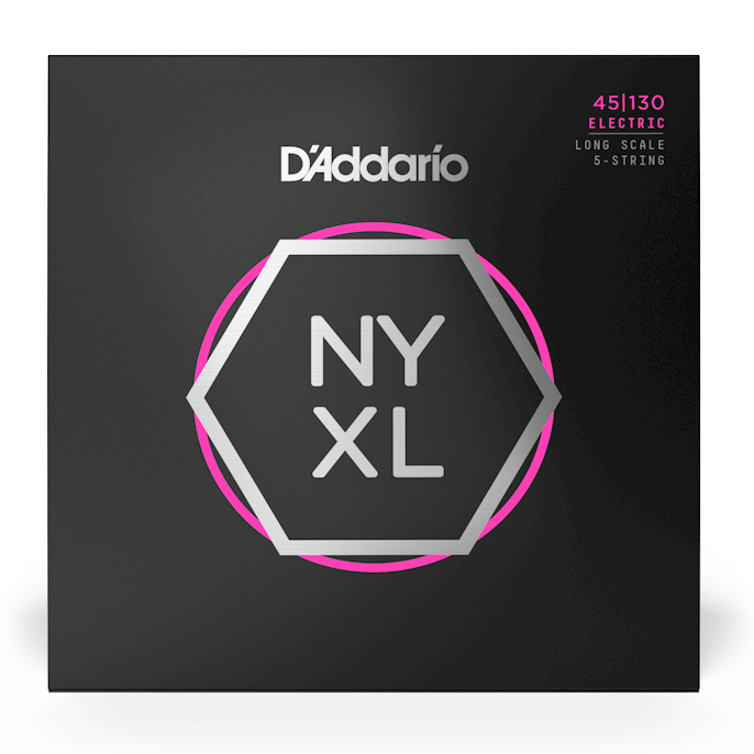 DAddario NYXL45130 Regular Light Long Scale 5-String Bass Strings