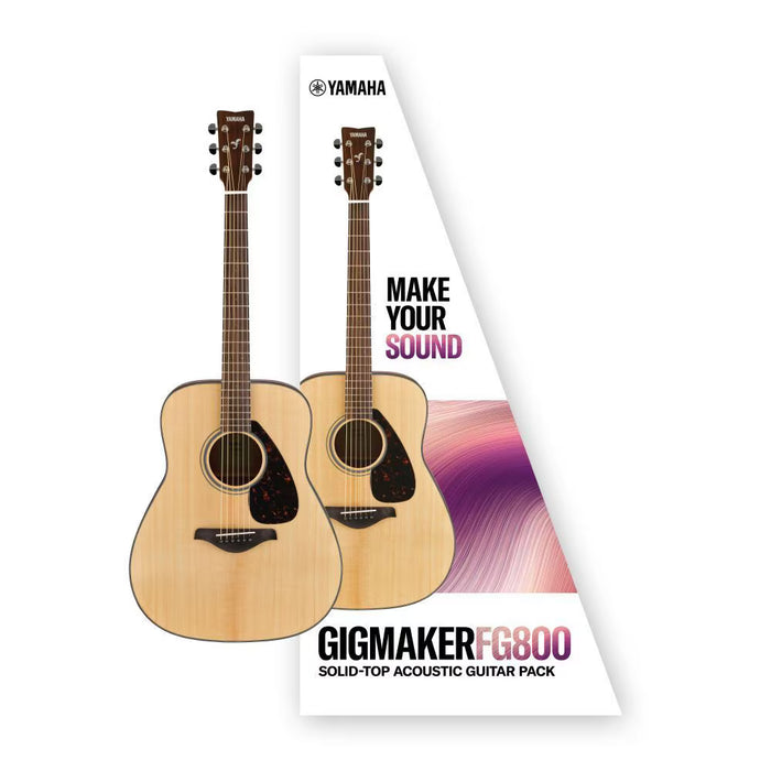 Yamaha GIGMAKERFG800 - Solid-Top Acoustic Guitar Pack Gloss