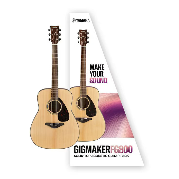 Yamaha GIGMAKERFG800M FG800M Solid Top Acoustic Guitar Pack - Matte