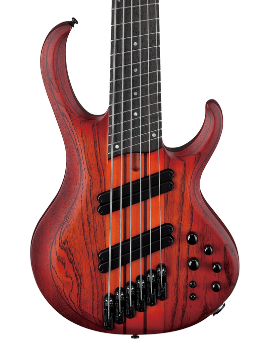 Ibanez BTB866MS BRF 6 String Bass - Brown Topaz Burst Flat