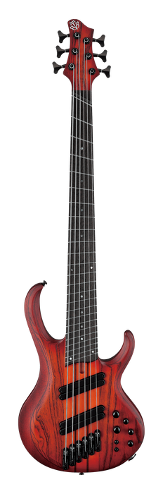 Ibanez BTB866MS BRF 6 String Bass - Brown Topaz Burst Flat