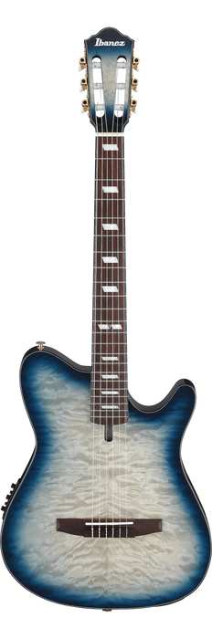 Ibanez FRH20QMN CTL Nylon String Guitar - Cosmic Blue Starburst Low Gloss
