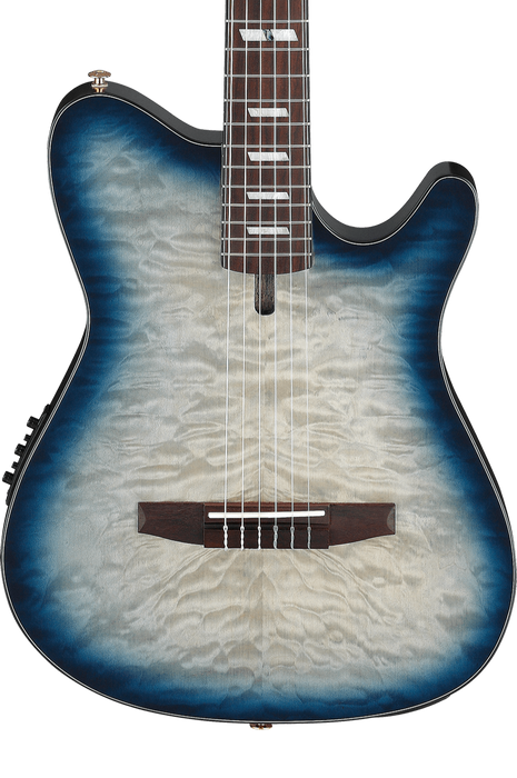 Ibanez FRH20QMN CTL Nylon String Guitar - Cosmic Blue Starburst Low Gloss