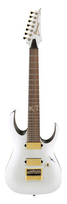 Ibanez K7 YANG Head Signature 7 String Electric Guitar - White