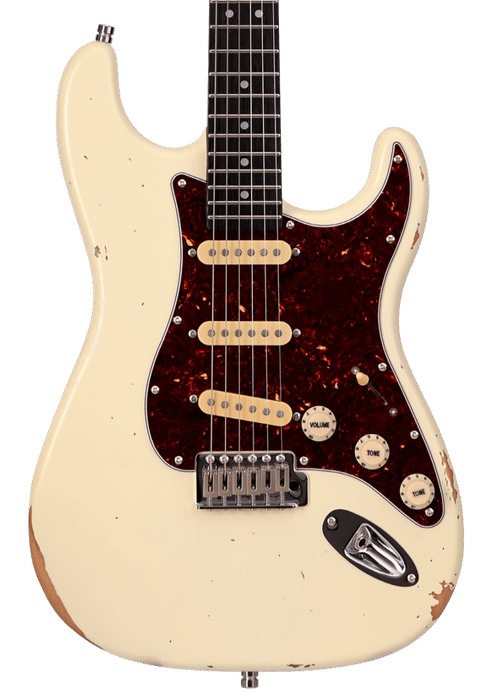 Patina PS-6 SSS Aged Electric Guitar - Olympic White