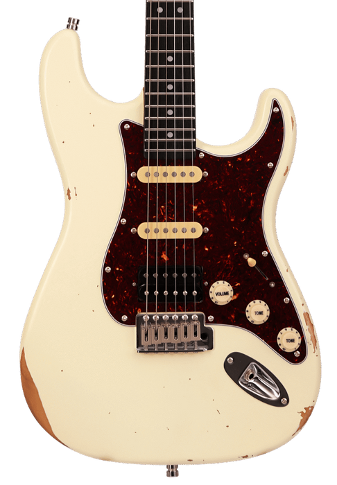 Patina PS-7 HSS Aged Electric Guitar - Olympic White