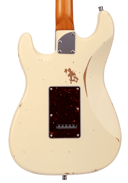 Patina PS-7 HSS Aged Electric Guitar - Olympic White