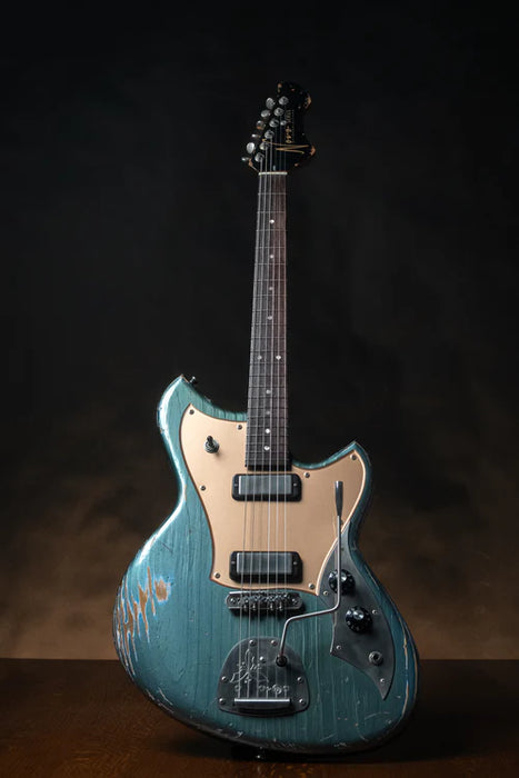 Novo Serus J Light Distress Electric Guitar - Lake Placid Blue - Spec Sheet: 8886