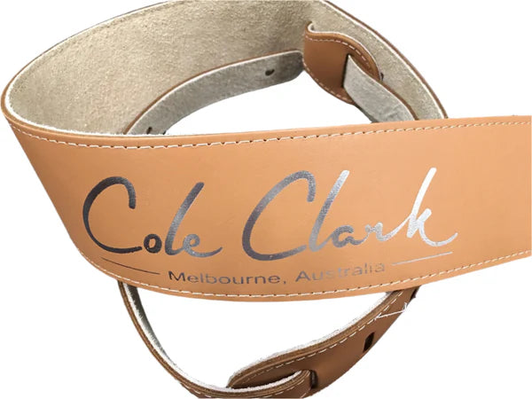 Cole Clark Strap - Saddle Leather with Gold