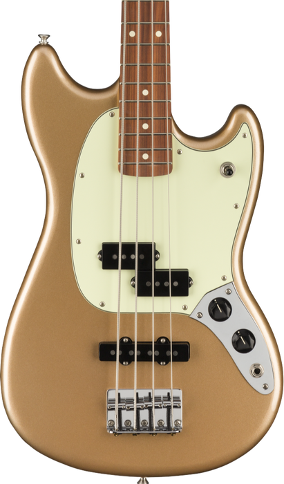 Fender Player Mustang Bass PJ Pau Ferro Fingerboard - Firemist Gold