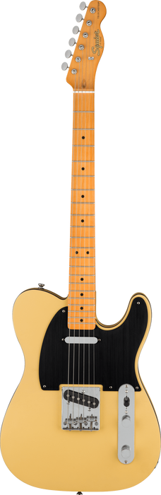 Squier 40th Anniversary Telecaster Vintage Edition Maple Fingerboard Black Anodized Pickguard Electric Guitar - Satin Vintage Blonde