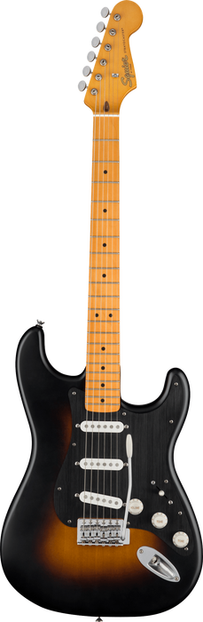 Squier 40th Anniversary Stratocaster Vintage Edition Maple Fingerboard Black Anodized Pickguard Electric Guitar - Satin Wide 2-Color Sunburst