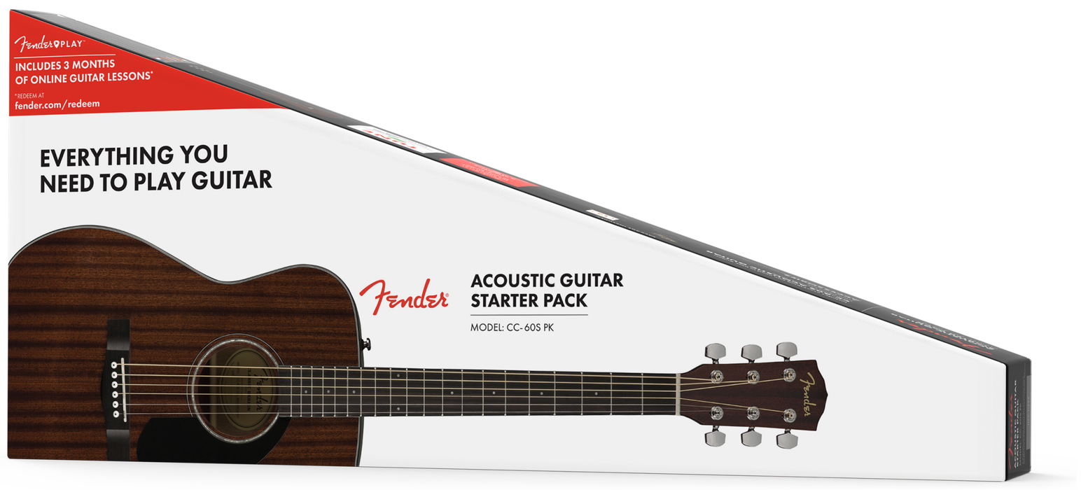 Fender CC-60S Concert Acoustic Guitar Pack V2 - All-Mahogany