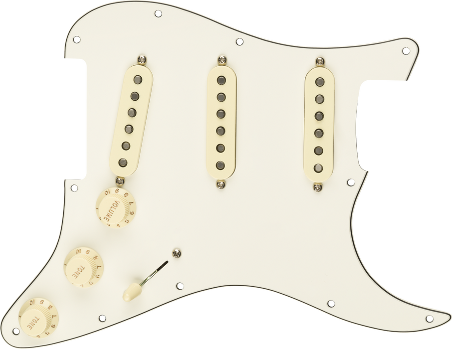 Fender Pre-Wired Strat Pickguard Original 57/62 SSS Parchment 11 Hole PG