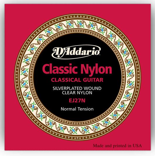 DAddario EJ27N Nylon Normal Classical Guitar String Set