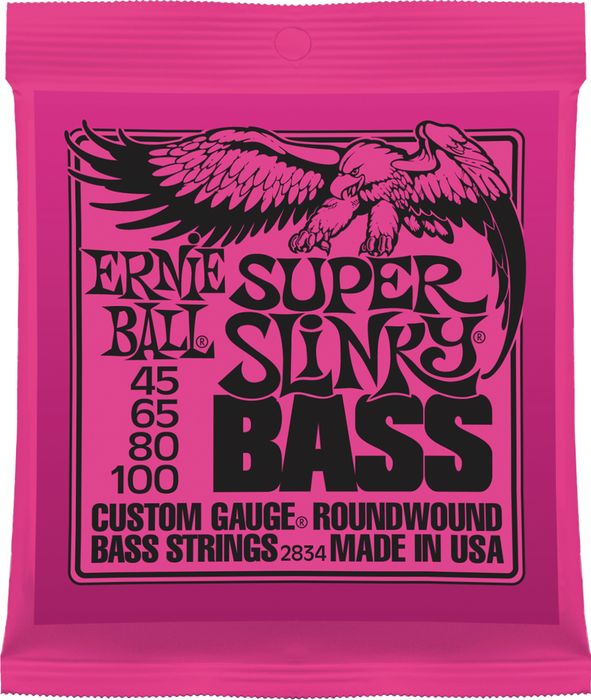 Ernie Ball Super Slinky 45-100 Nickel Wound Electric Bass Strings
