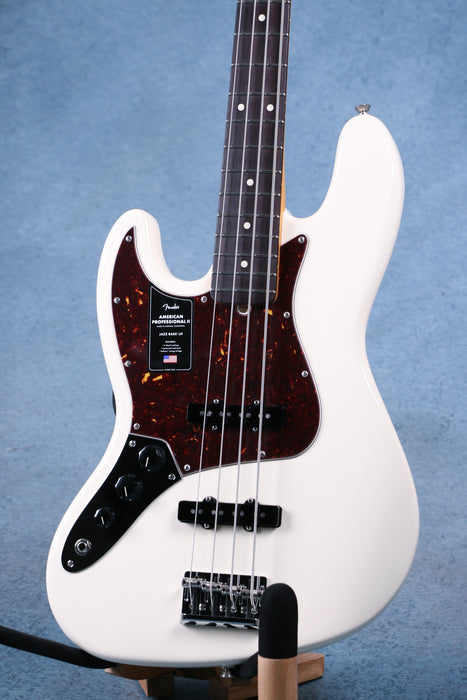 Fender American Professional II Jazz Bass Left Handed Rosewood Fingerboard - Olympic White - US210012579