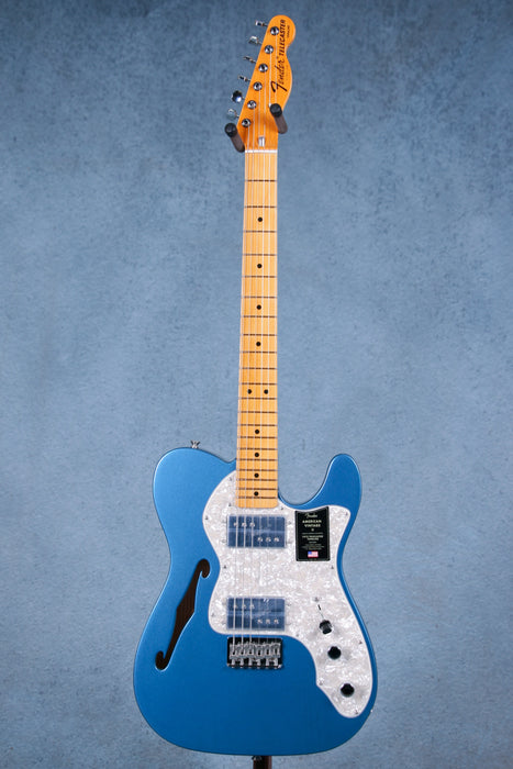 Fender American Vintage II 1972 Telecaster Thinline Maple Fingerboard Electric Guitar - Lake Placid Blue - V12391