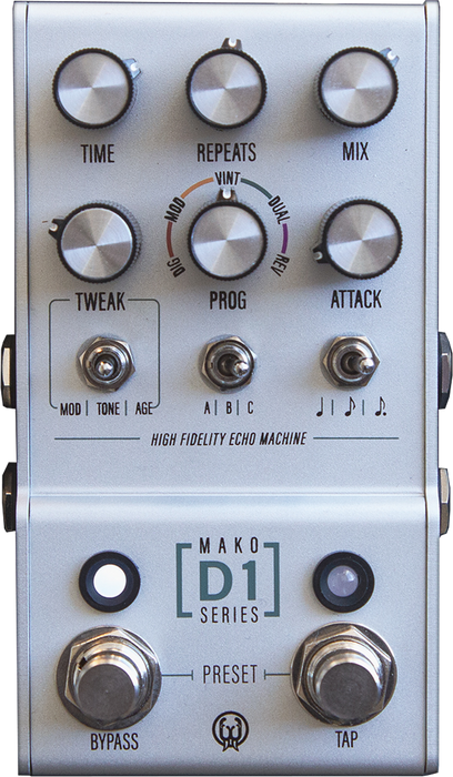 Walrus Audio Mako Series D1 Hi Fidelity Delay Effects Pedal