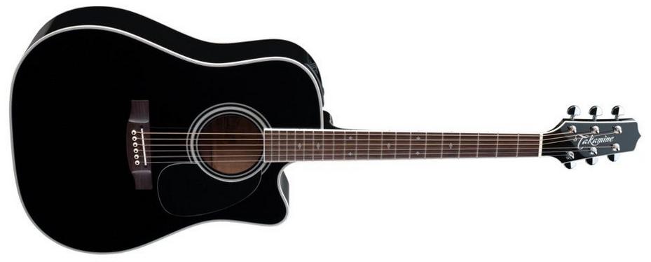 Takamine EF341SC Acoustic Electric Guitar - Gloss Black